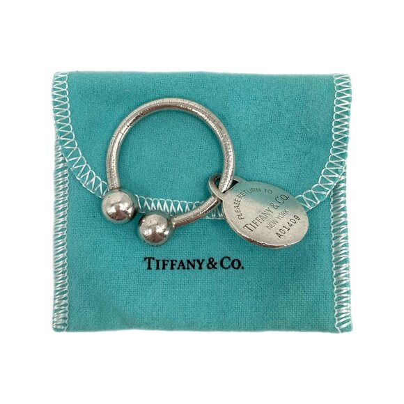 Tiffany & Co. Silver Classic Key Ring | Good Condition - Picture 1 of 8
